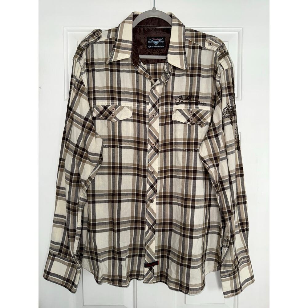 Fender Custom Shop by Rock & Roll Religion Button Up Shirt - size XL - OB